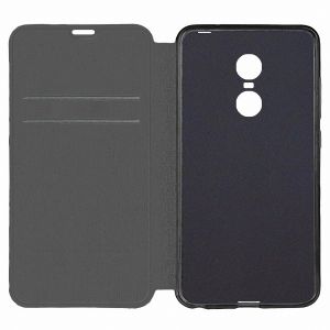 Чехол-книжка кожаный для Xiaomi Redmi Note 4X "Book Case" (черный)