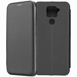 Чехол-книжка для Xiaomi Redmi Note 9 (черный) Fashion Case