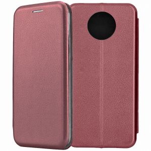 Чехол-книжка для Xiaomi Redmi Note 9T (темно-красный) Fashion Case