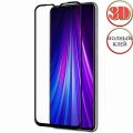 Защитное стекло 3D для Xiaomi Redmi Note 8 Pro [изогнутое клеится на весь экран] Red Line (черное)