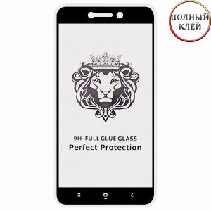 Защитное стекло для Xiaomi Redmi 4A [клеится на весь экран] Premium (черное)