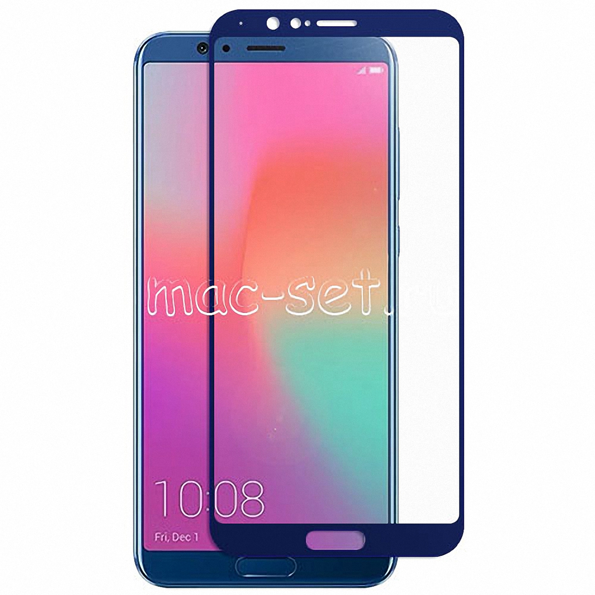 Стекло Huawei Honor View 10 full cover синее цена