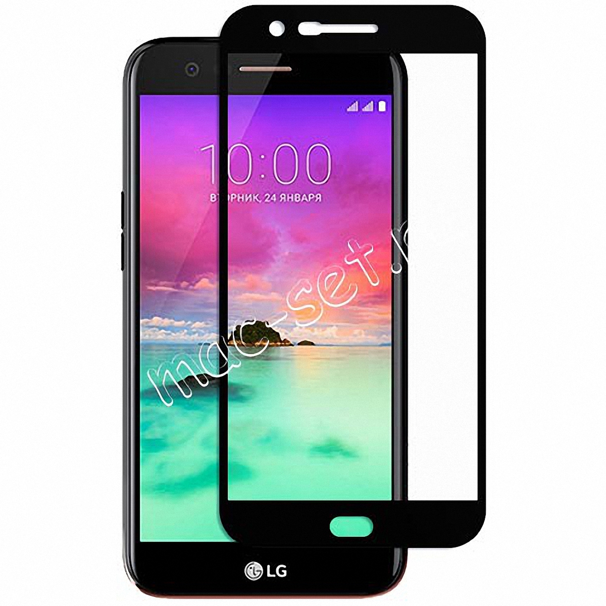 Фирменное защитное стекло LG K10 M250 на весь экран заказать с доставкой