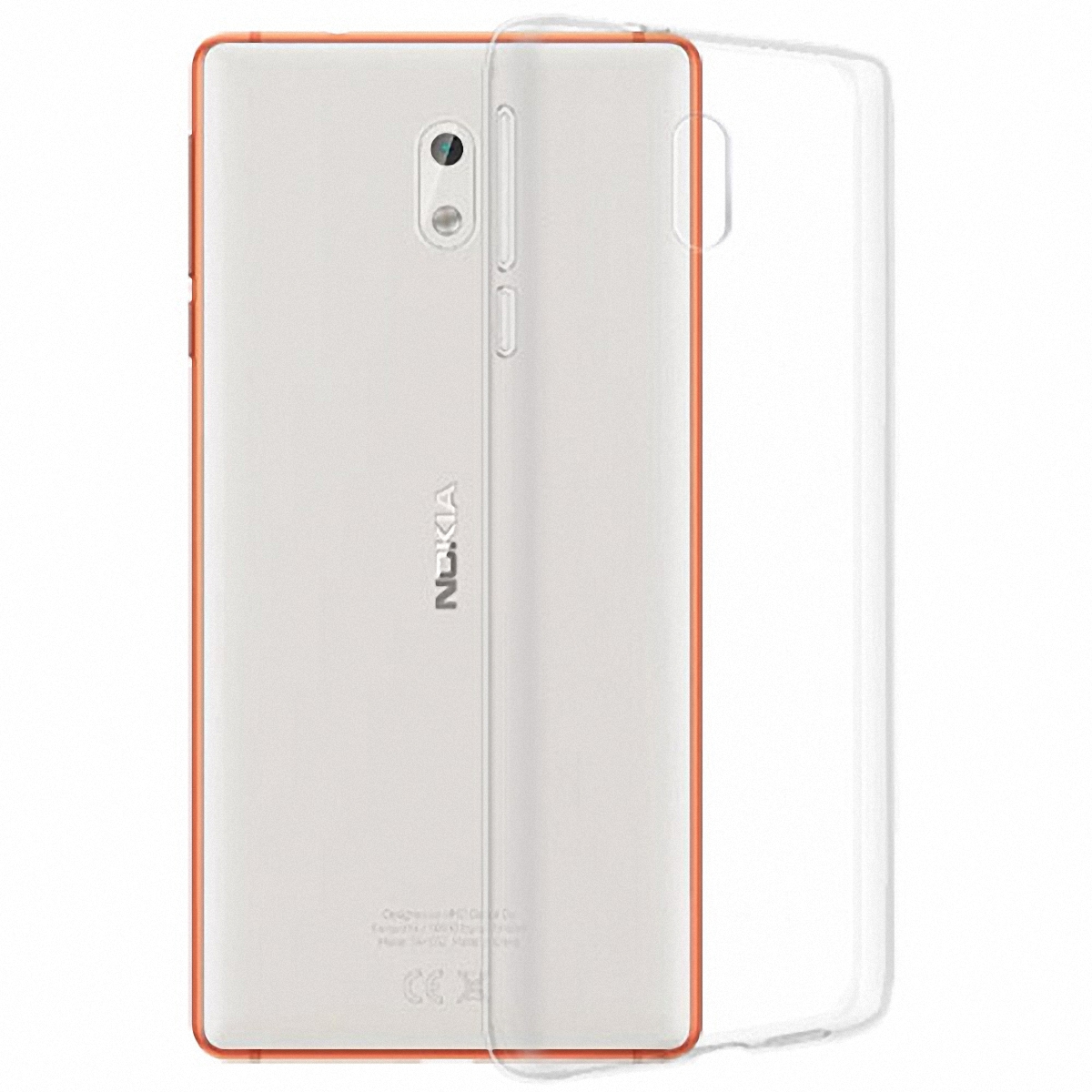 Чехол на Nokia 3 силиконовый прозрачный купить с доставкой