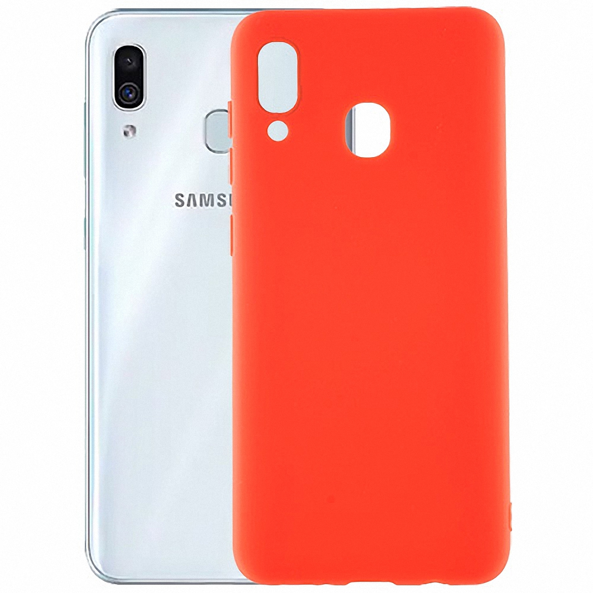 Samsung Galaxy A30 SM-A305 красный силиконовый чехол бампер