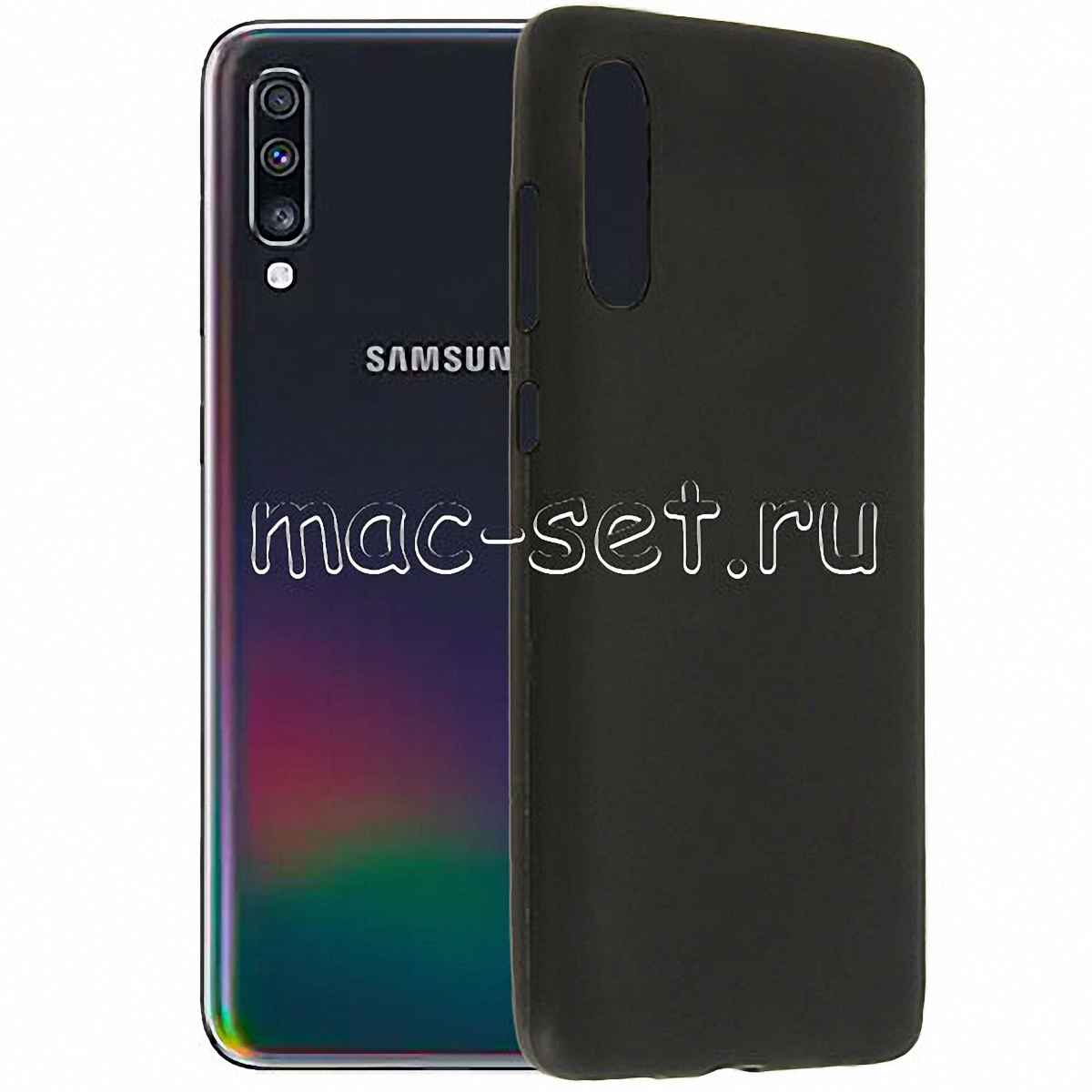 Чехол на Samsung Galaxy A70 SM-A705 силиконовый черный матовый