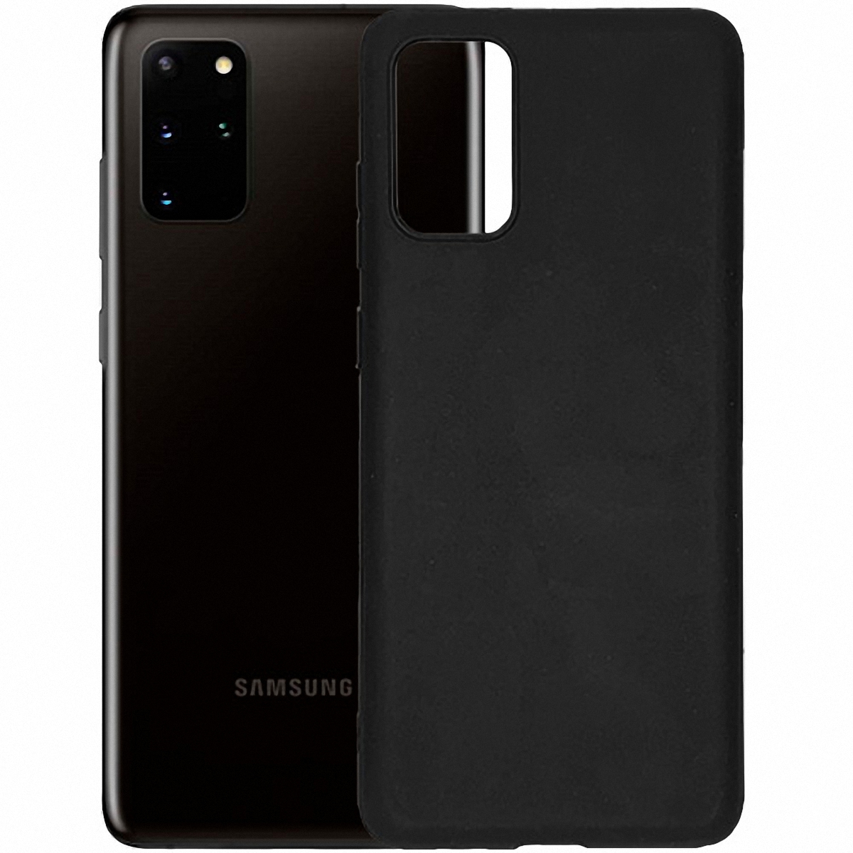 Заказать с доставкой черный чехол для Samsung Galaxy S20 Plus