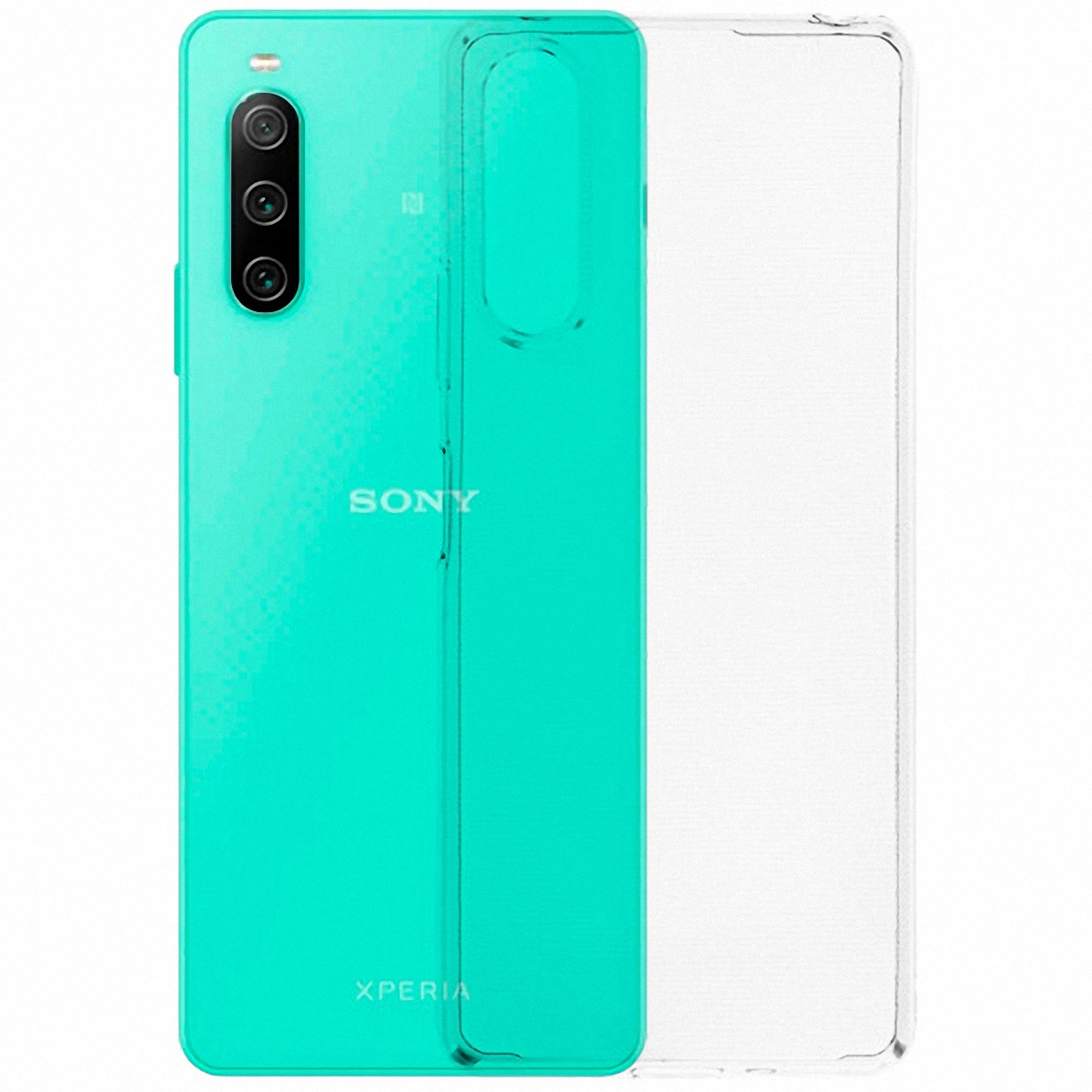 Чехол для Sony Xperia 10 IV прозрачный силиконовый с бортиком для защиты  камеры