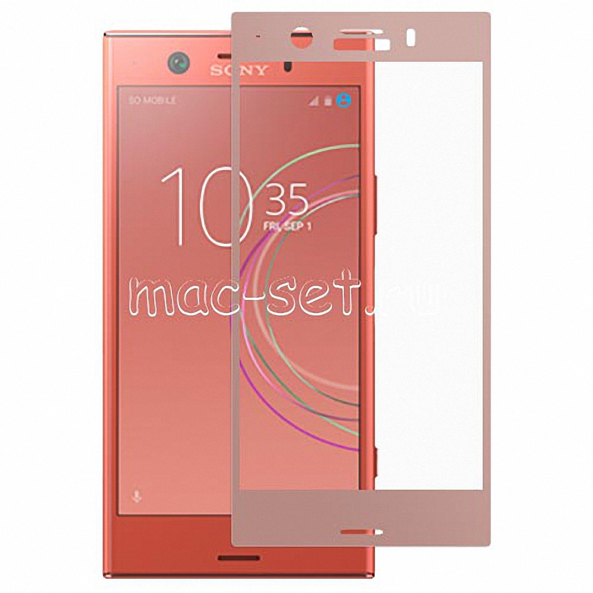 Купить розовое защитное стекло для Sony Xperia XZ1 Compact