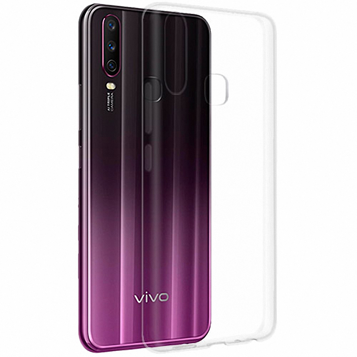 Прозрачный силиконовый чехол-бампер VIVO Y17 цена