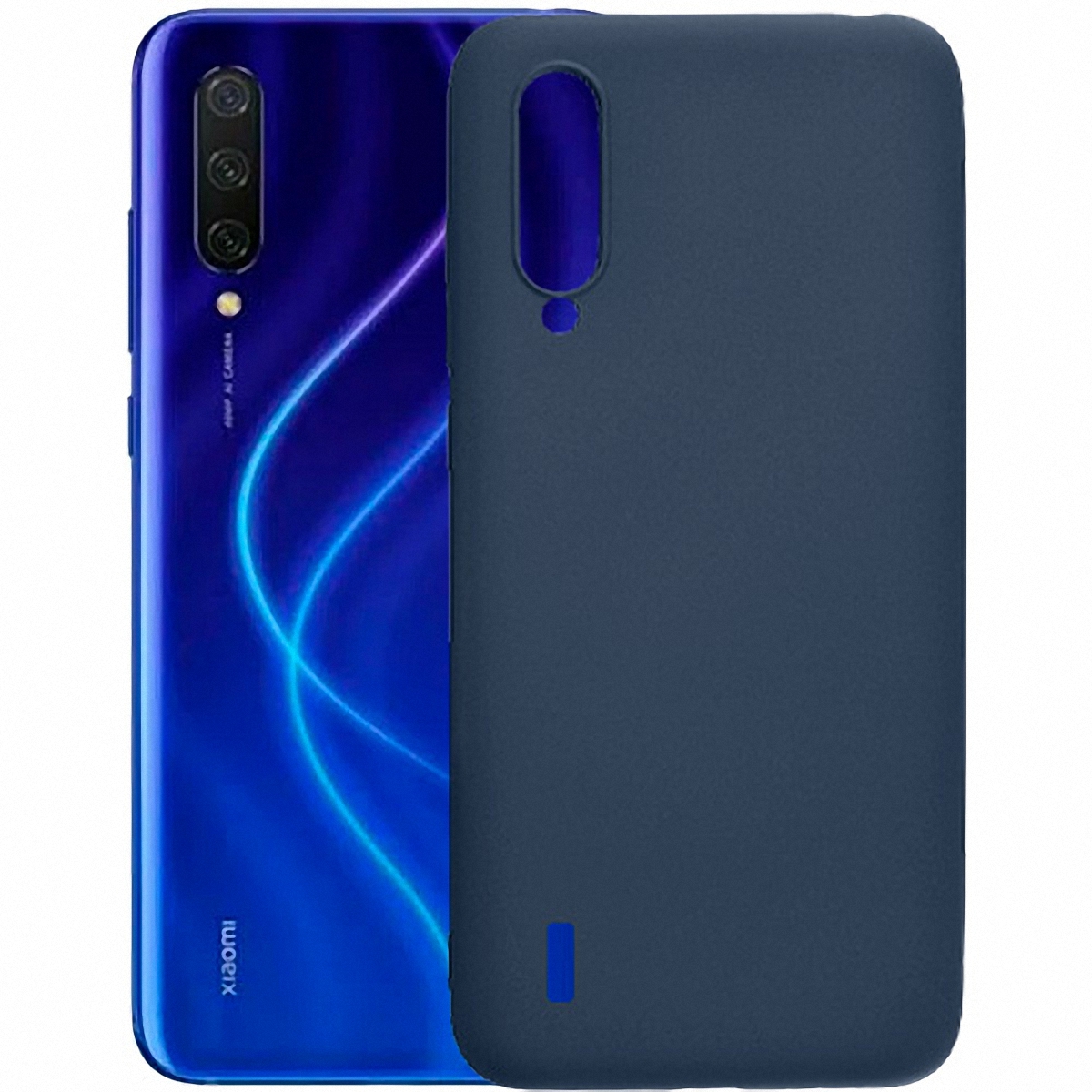 Синий силиконовый чехол Xiaomi Mi 9 Lite цена