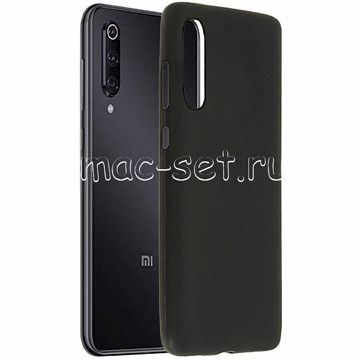 Силиконовый чехол на Xiaomi Mi9 SE черный непрозрачный цена